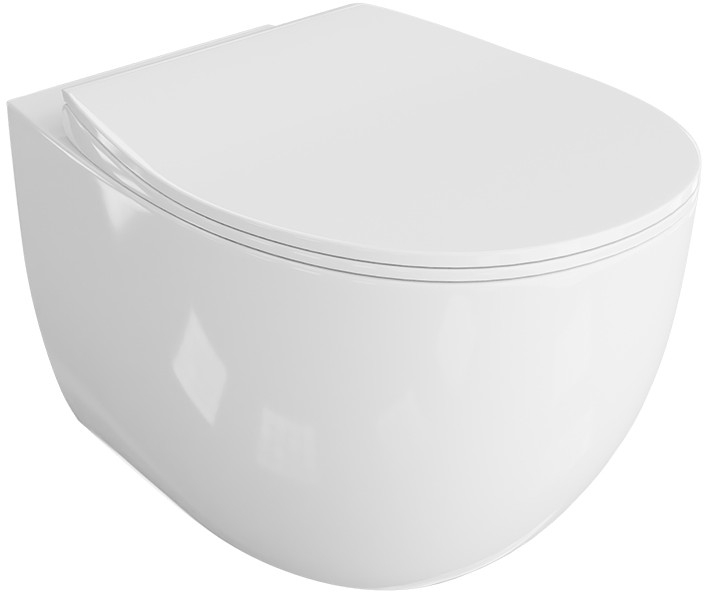 LaVita Mondo WC-Becken mit Absenkautomatik-Sitz hängend Spülrandlos weiß Glanz 5900378335443