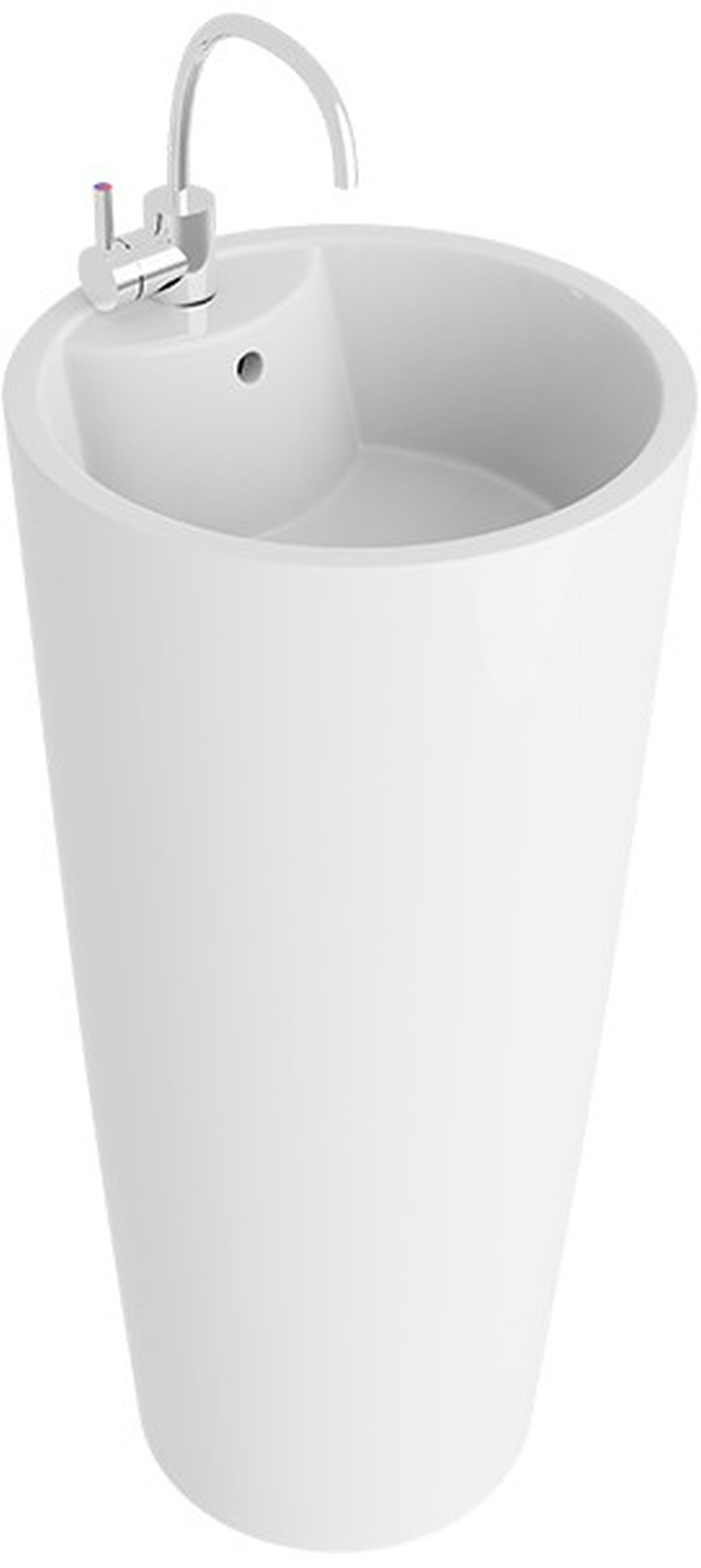 LaVita Uvas Waschbecken 40x40 cm rund Freistehend weiß 5900378334408