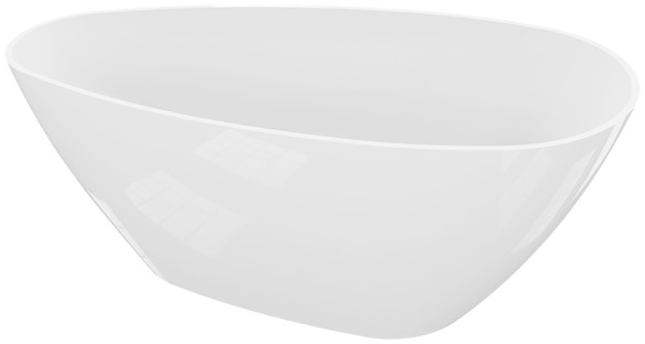 LaVita Pietra Freistehende Badewanne 150x70 cm oval weiß 5904865593200