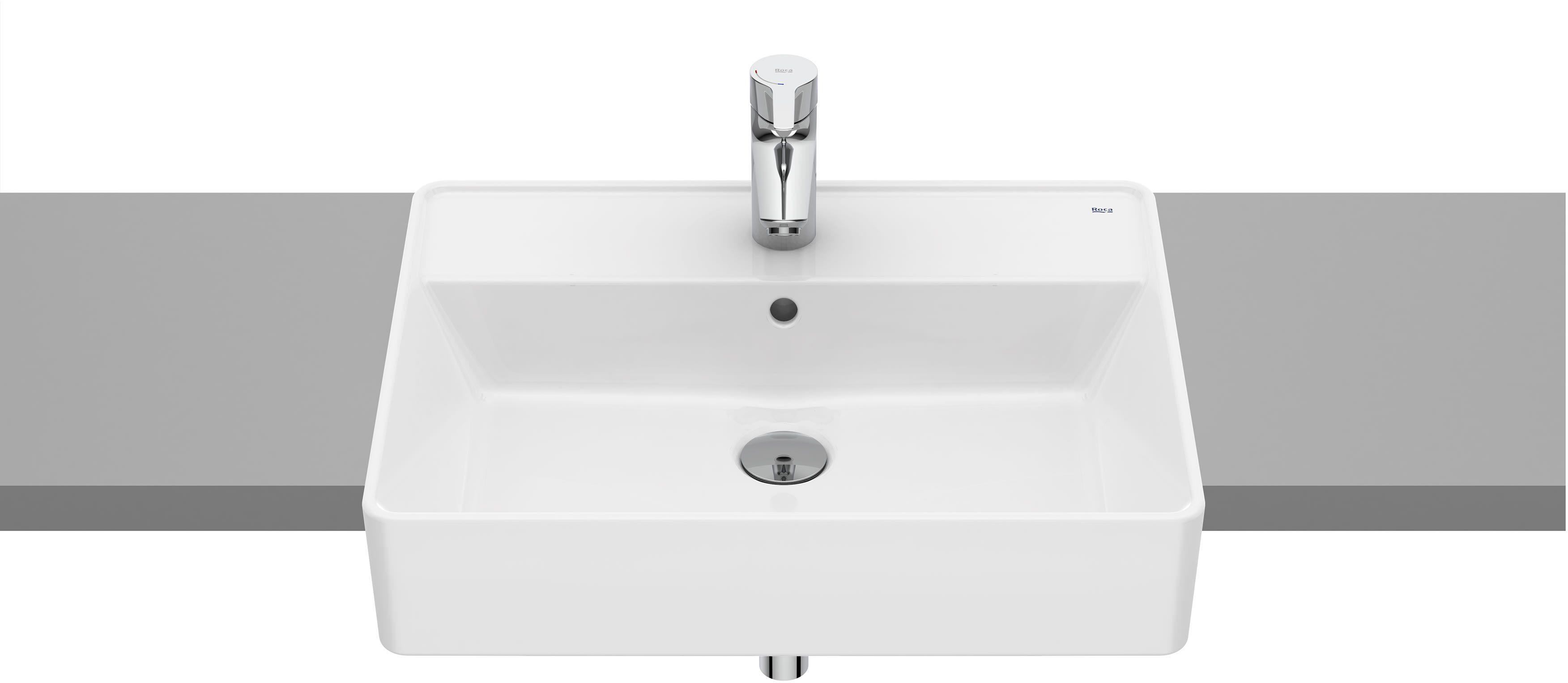 Roca Gap Waschbecken 55x42 cm rechteckig Einbauwaschbecken weiß A3270YG000