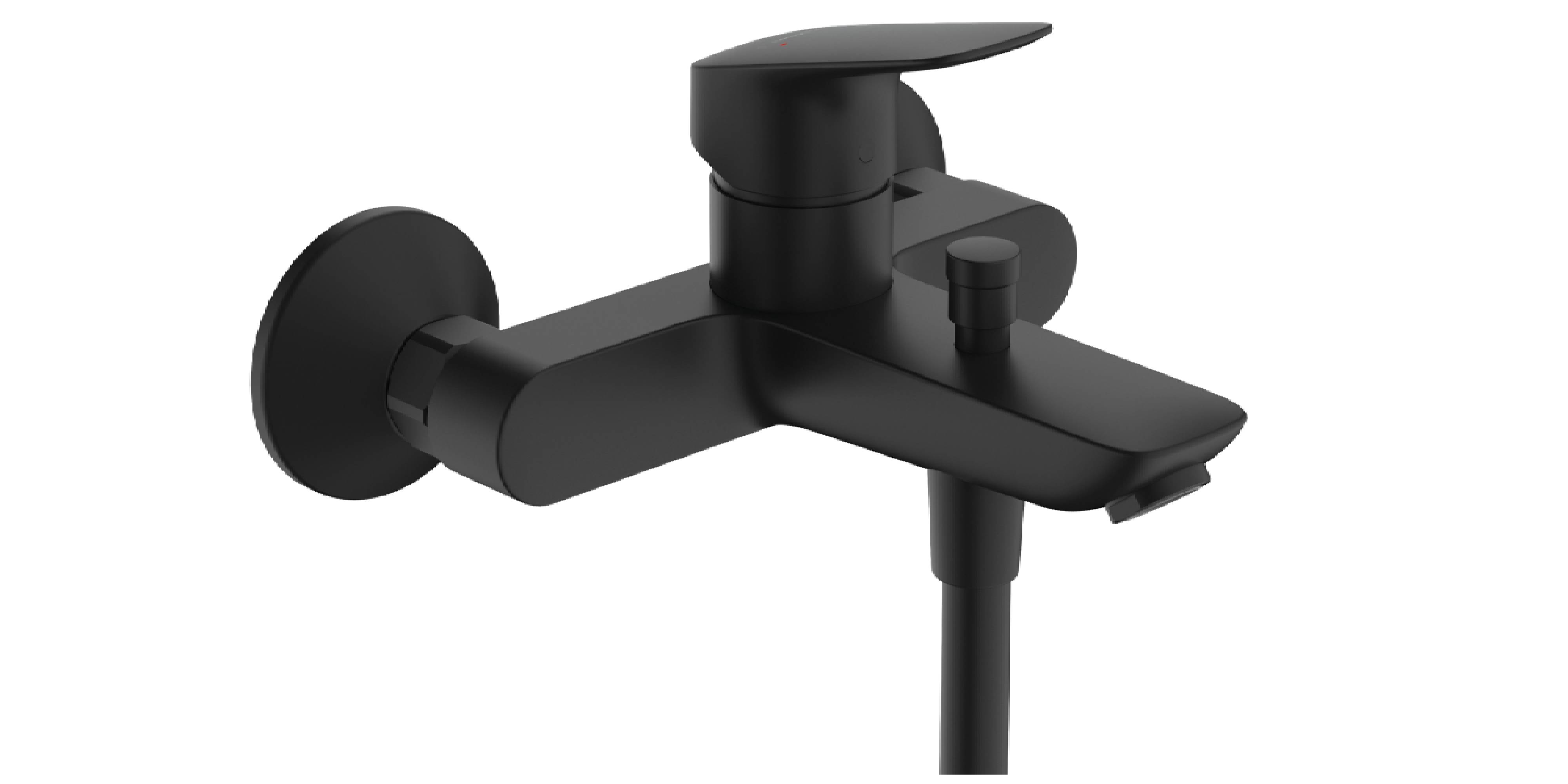 Hansgrohe Logis Badewannen- und Duscharmatur Wandmontage schwarz 71401670