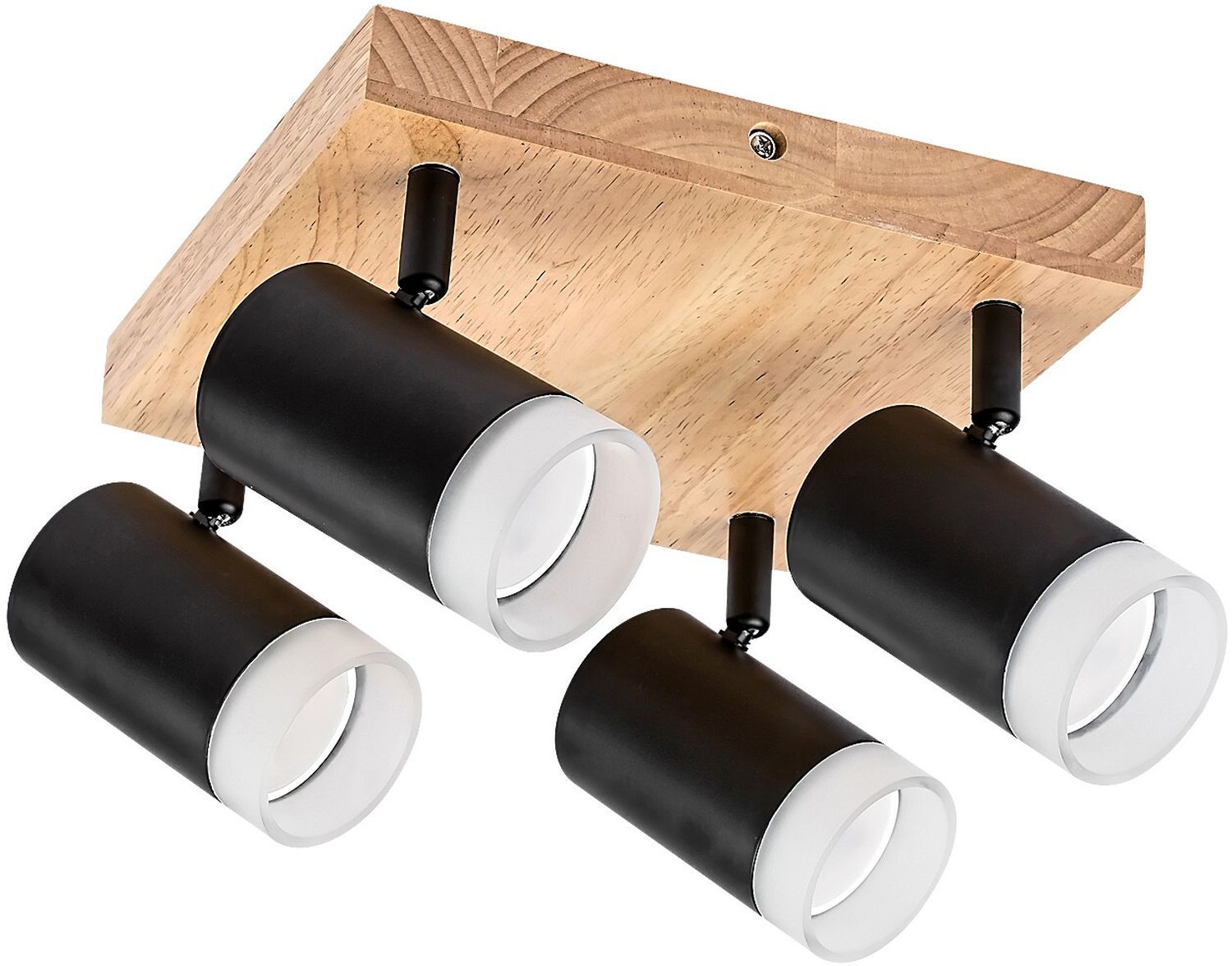 Rabalux Toras Deckenlampe 4x5 W schwarz-holz 73124