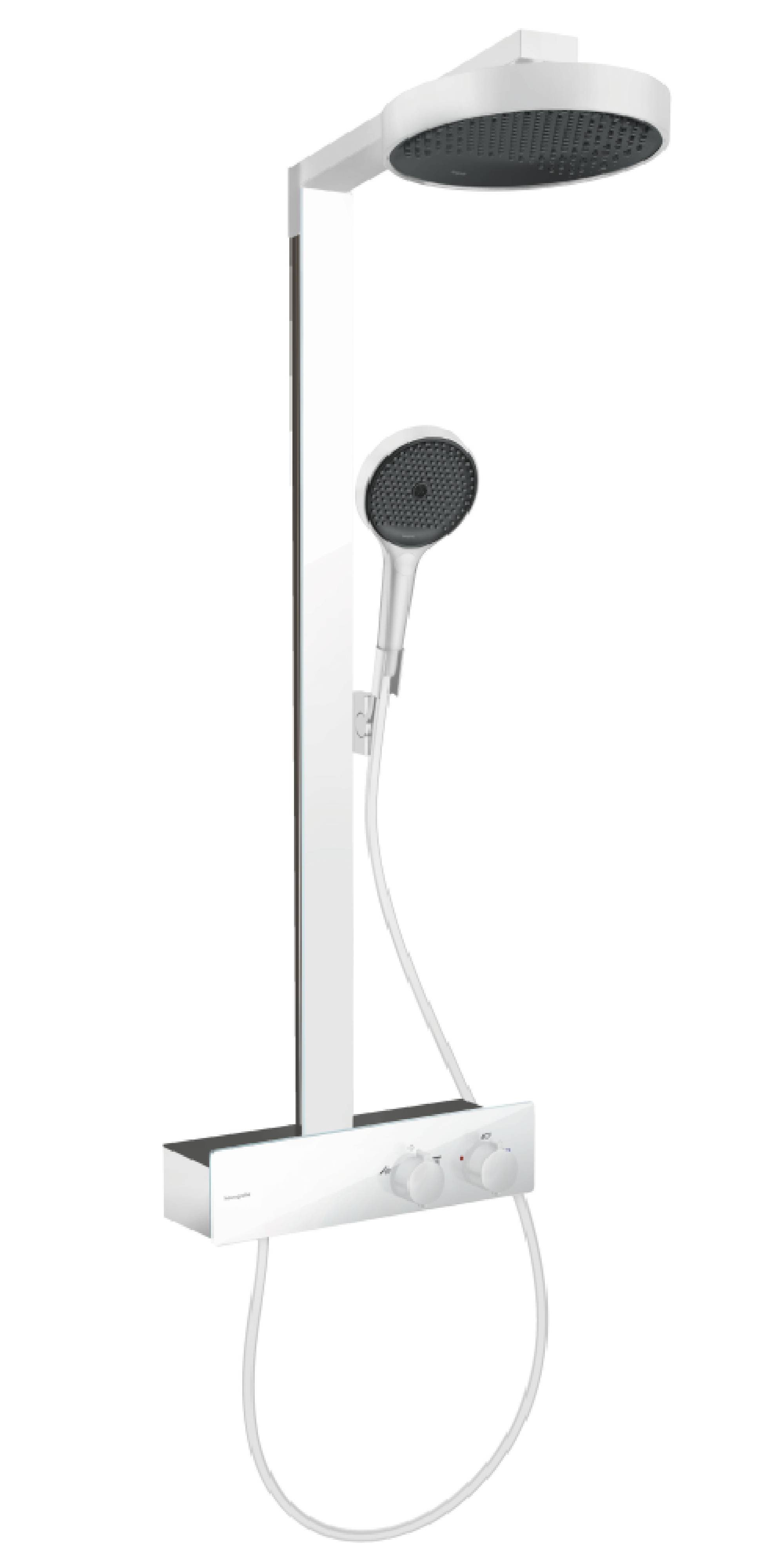 Hansgrohe Rainfinity Duschset Wandmontage mit Thermostat weiß 28742700
