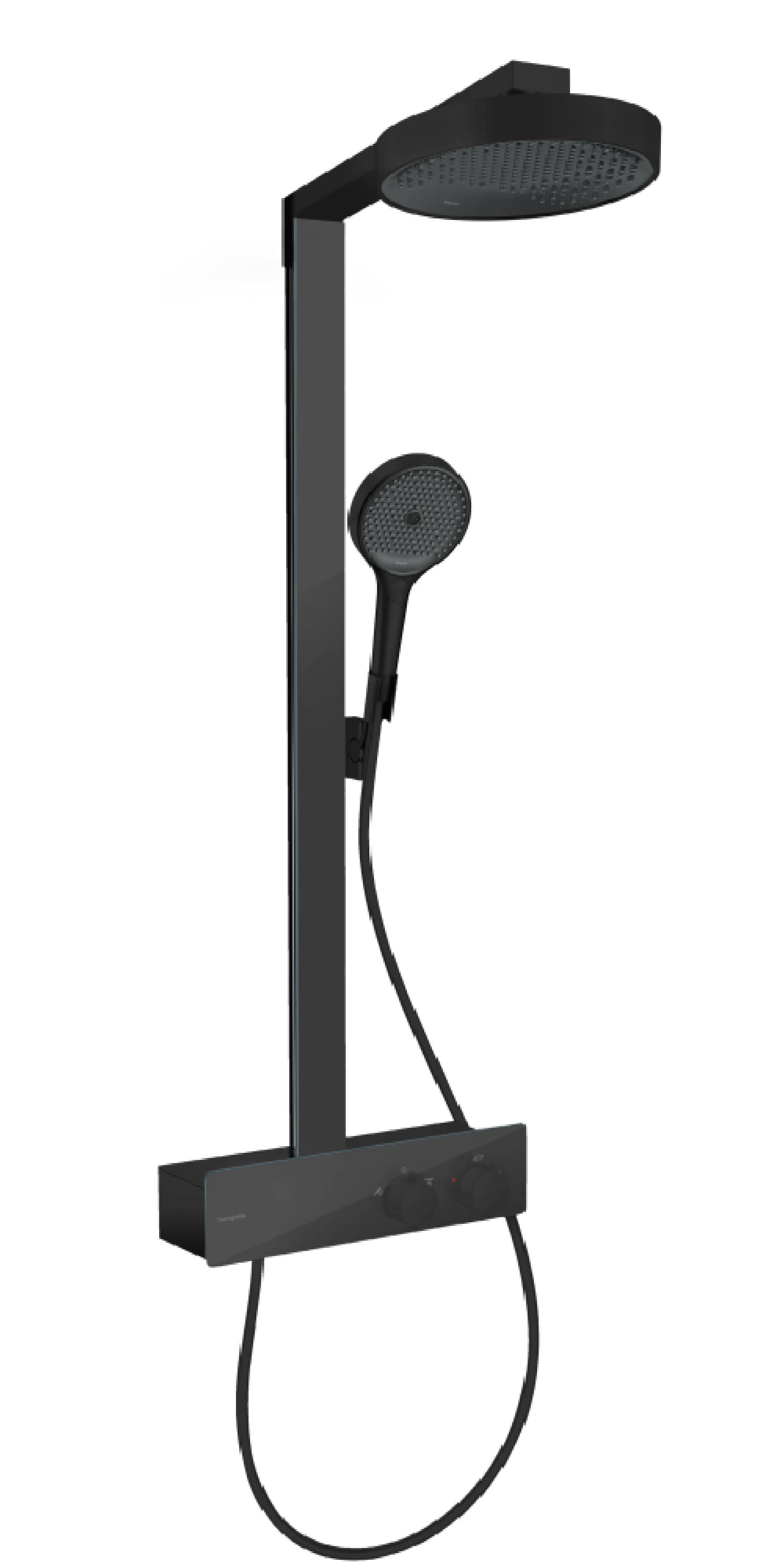 Hansgrohe Rainfinity Duschset Wandmontage mit Thermostat schwarz 28742670