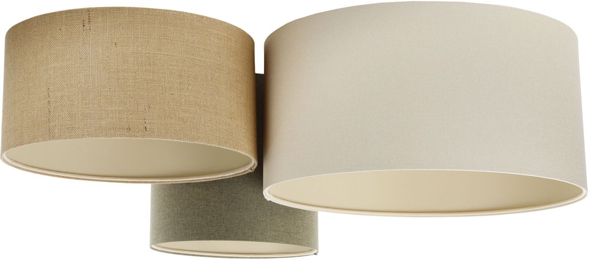 BPS Koncept Boho Ellegant Deckenlampe 3x60 W grün-beige 080-074