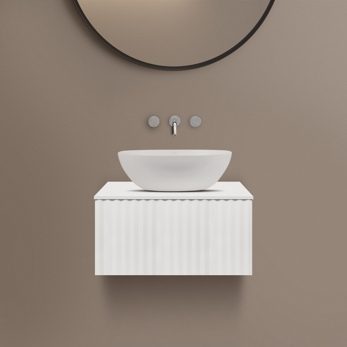 Ksuro 02 Kabinett 60x46.6x30 cm Unterschrank hängend weiß 50002000