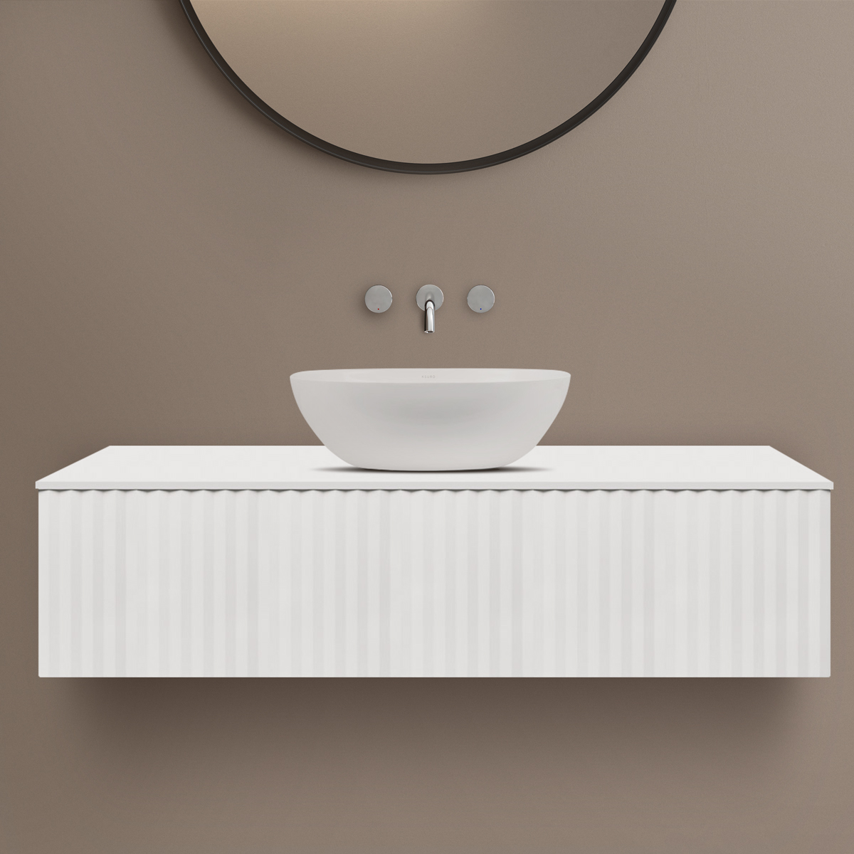 Ksuro 02 Kabinett 120x46.6x30 cm Unterschrank hängend weiß 50005000