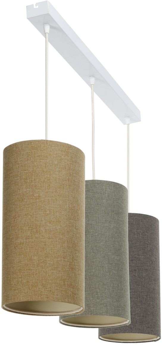 BPS Koncept Boho Ellegant Slim Pendelleuchte 3x60 W braun-beige 0T0-L3-008