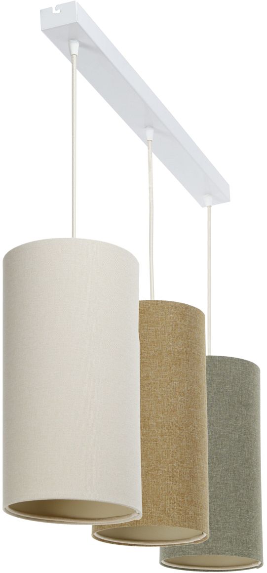 BPS Koncept Boho Ellegant Slim Pendelleuchte 3x60 W braun-cremig-beige 0T0-L3-010