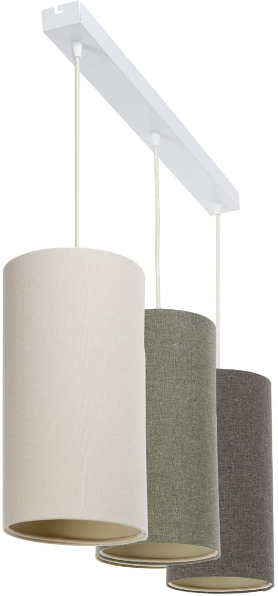 BPS Koncept Boho Ellegant Slim Pendelleuchte 3x60 W grau/aschfarben-graphit 0T0-L3-011