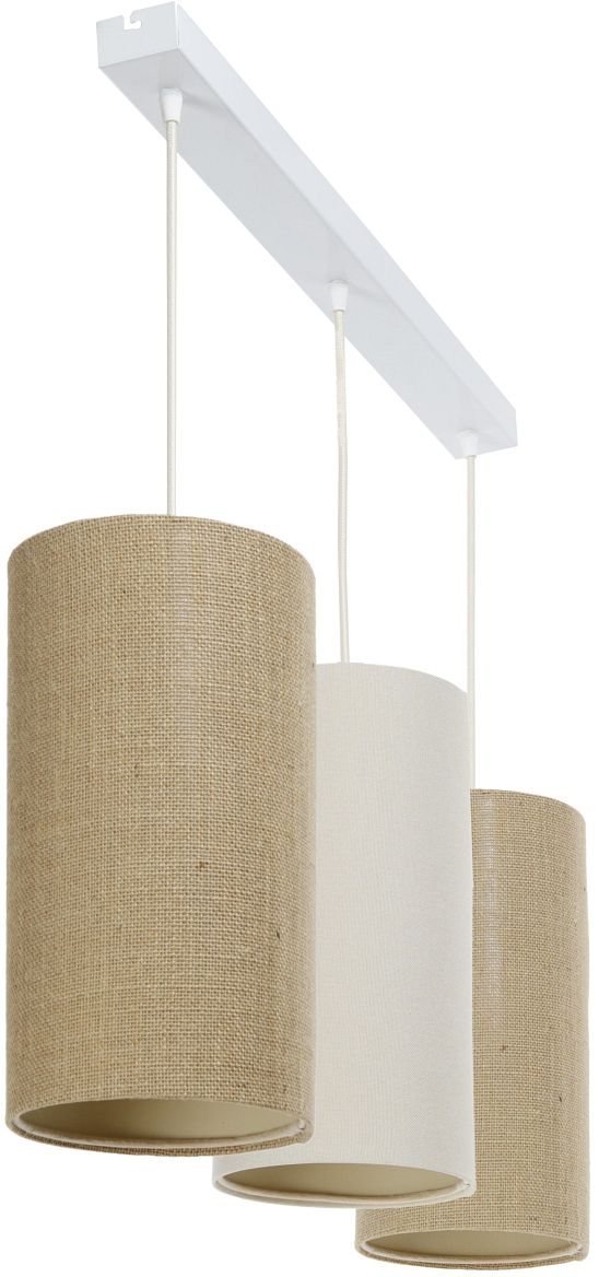 BPS Koncept Boho Ellegant Slim Pendelleuchte 3x60 W braun-cremig 0T0-L3-012