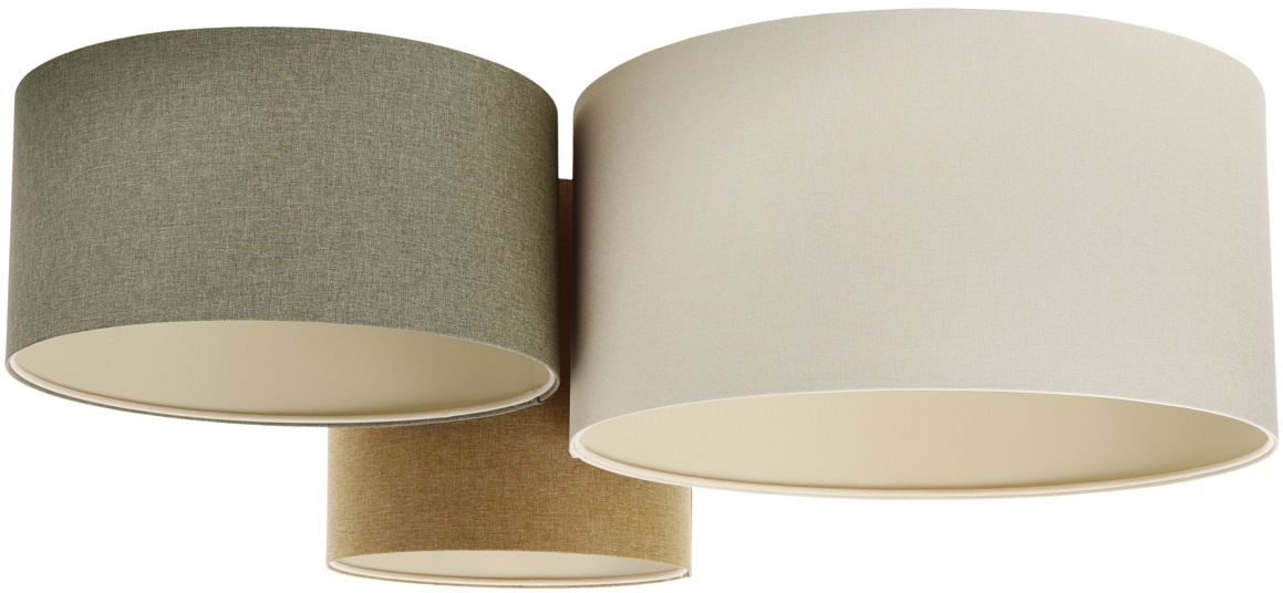 BPS Koncept Boho Ellegant Deckenlampe 3x60 W grün-braun-beige 080-069