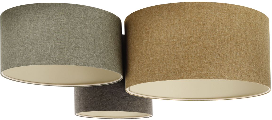 BPS Koncept Boho Ellegant Deckenlampe 3x60 W grün-braun 080-071