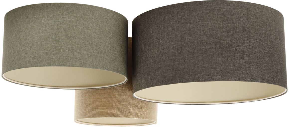 BPS Koncept Boho Ellegant Deckenlampe 3x60 W grün-braun 080-080