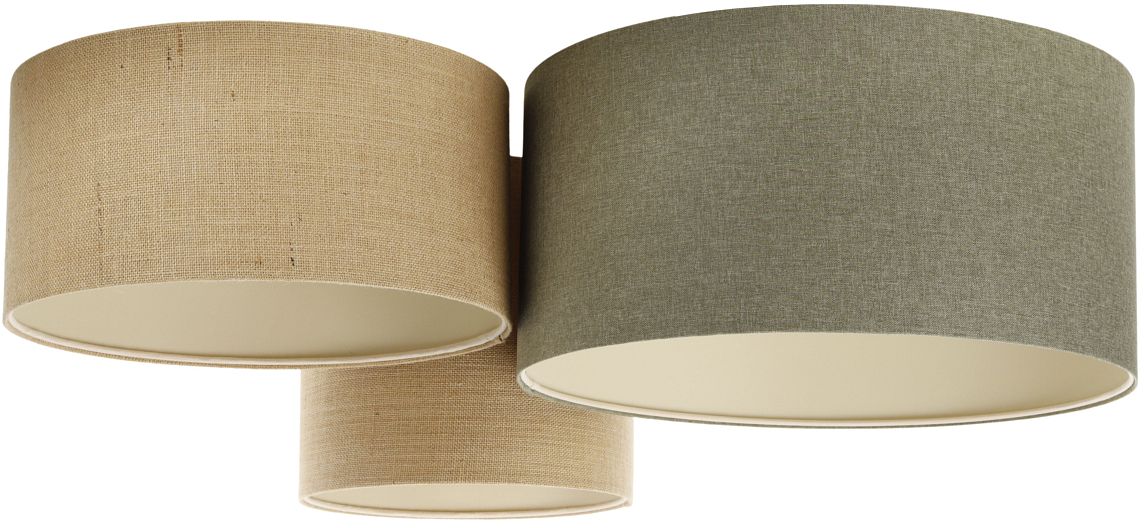 BPS Koncept Boho Ellegant Deckenlampe 3x60 W grün-braun 080-081