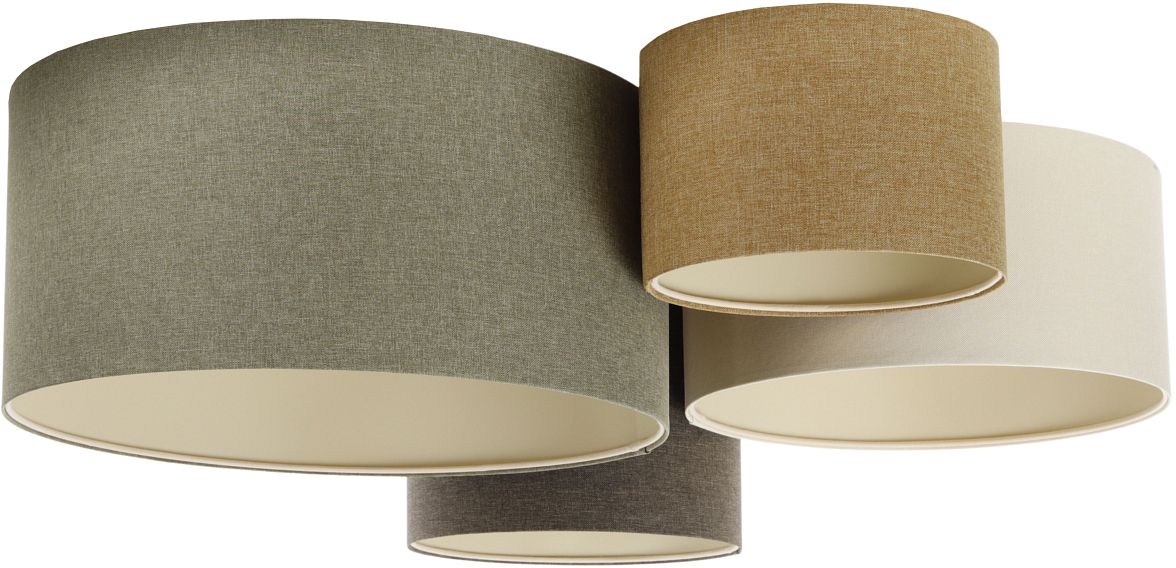 BPS Koncept Boho Ellegant Deckenlampe 4x60 W grün-braun 084-073