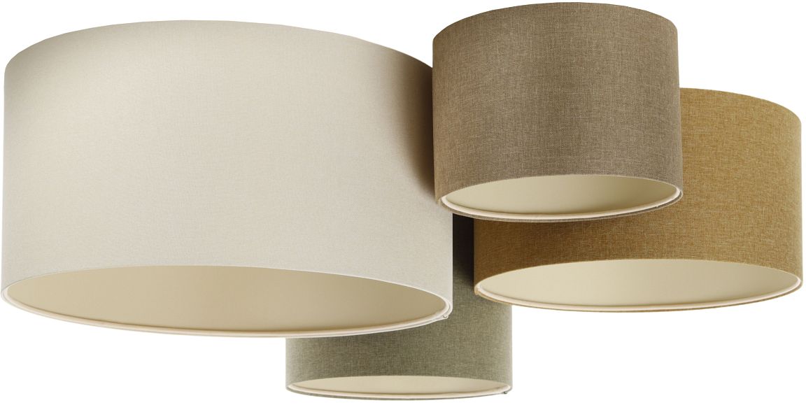 BPS Koncept Boho Ellegant Deckenlampe 4x60 W grün-braun 084-074