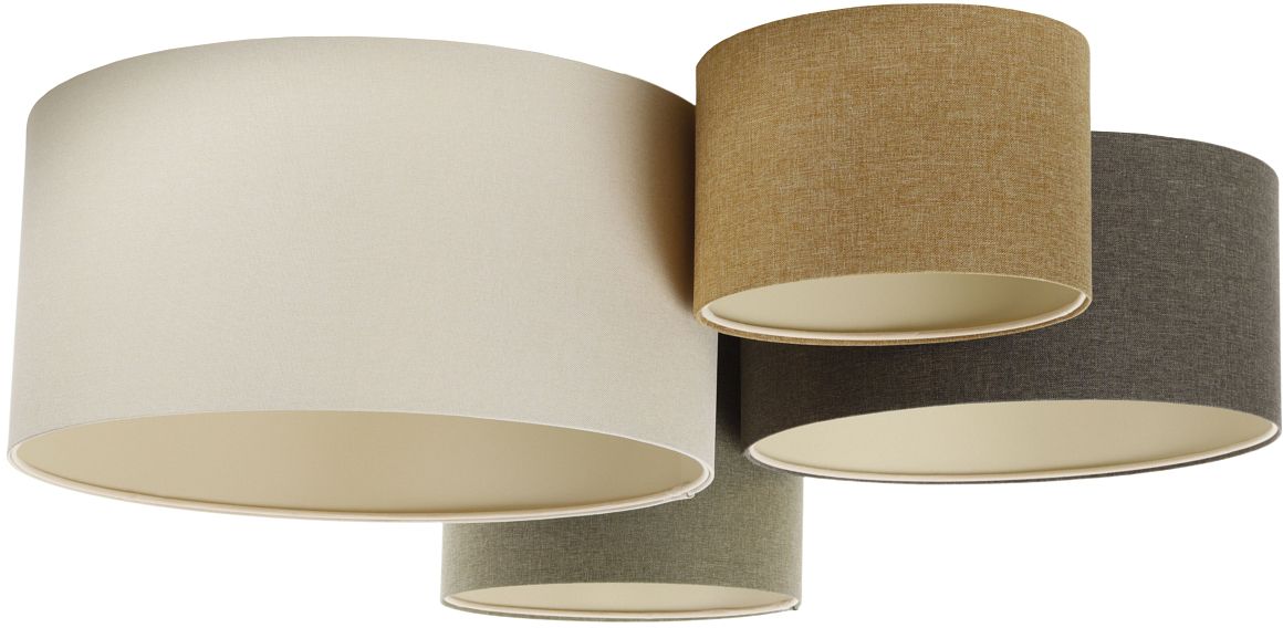 BPS Koncept Boho Ellegant Deckenlampe 4x60 W grün-braun 084-075