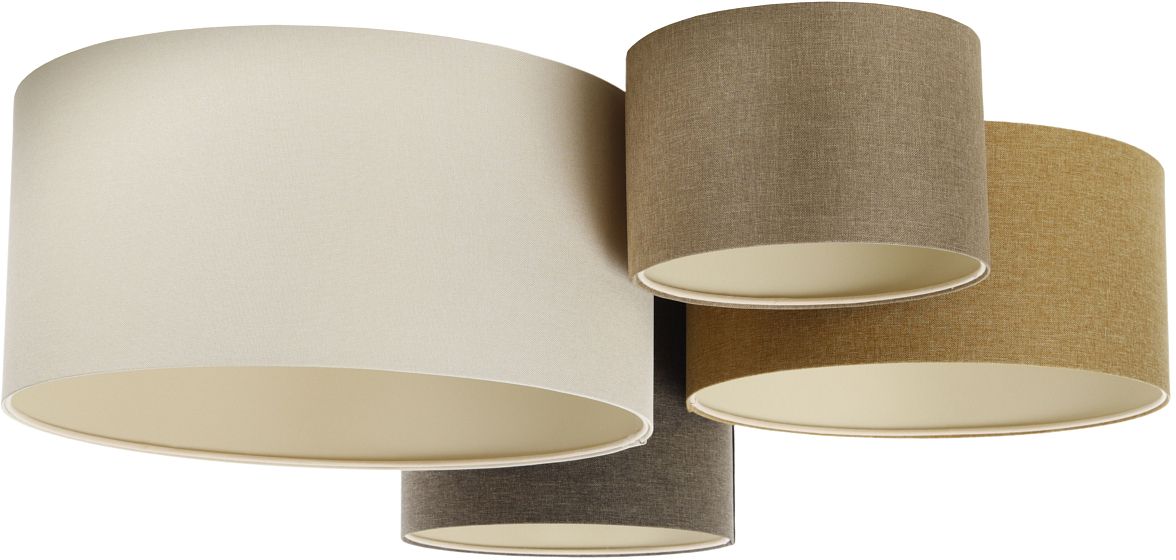 BPS Koncept Boho Ellegant Deckenlampe 4x60 W braun-beige 084-076