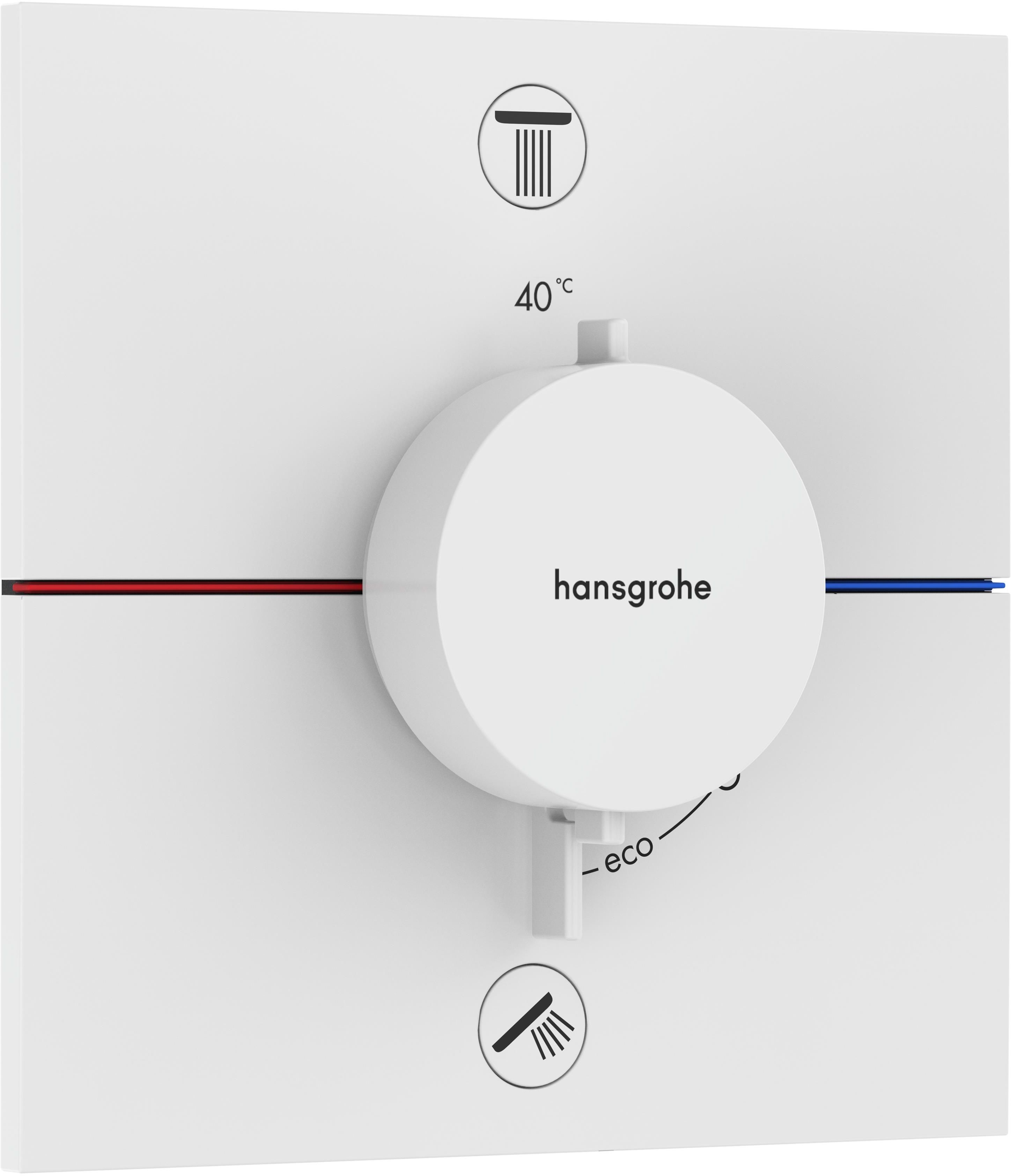 Hansgrohe ShowerSelect Comfort E Badewannen- und Duscharmatur Unterputz mit Thermostat weiß 15572700