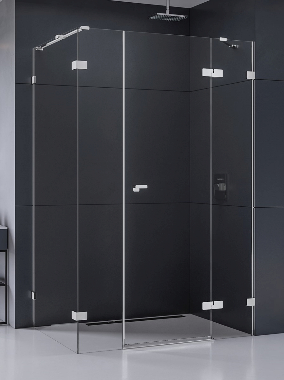 New Trendy Eventa Dusche 130x80 cm rechteckig chrom Glanz/durchsichtiges Glas EXK-4556