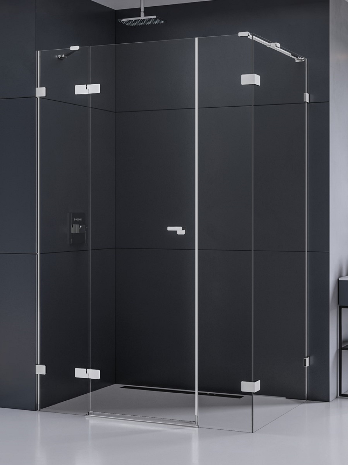 New Trendy Eventa Dusche 130x90 cm rechteckig chrom Glanz/durchsichtiges Glas EXK-4561