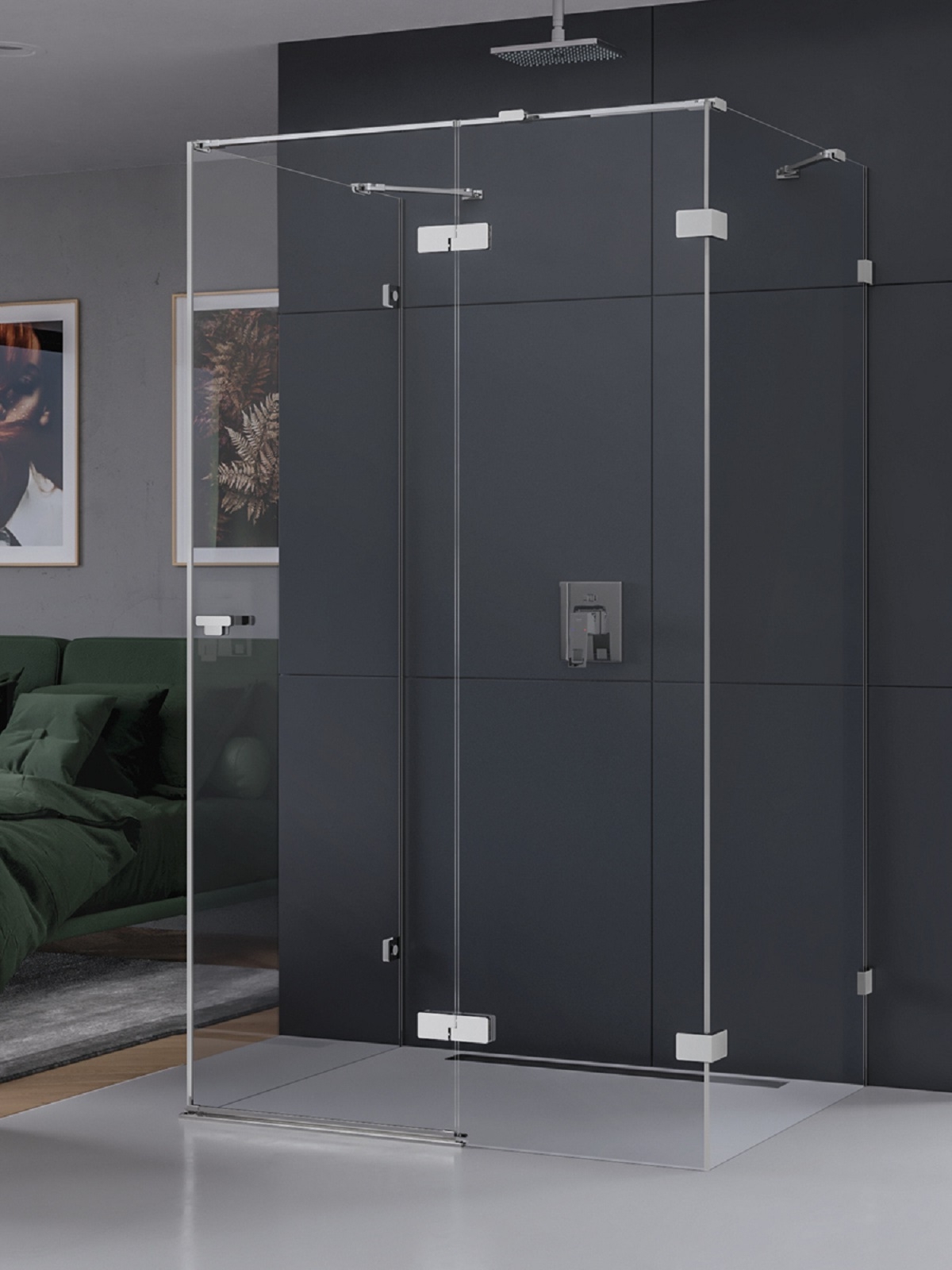 New Trendy Eventa Dusche 120x80 cm rechteckig chrom Glanz/durchsichtiges Glas EXK-4590