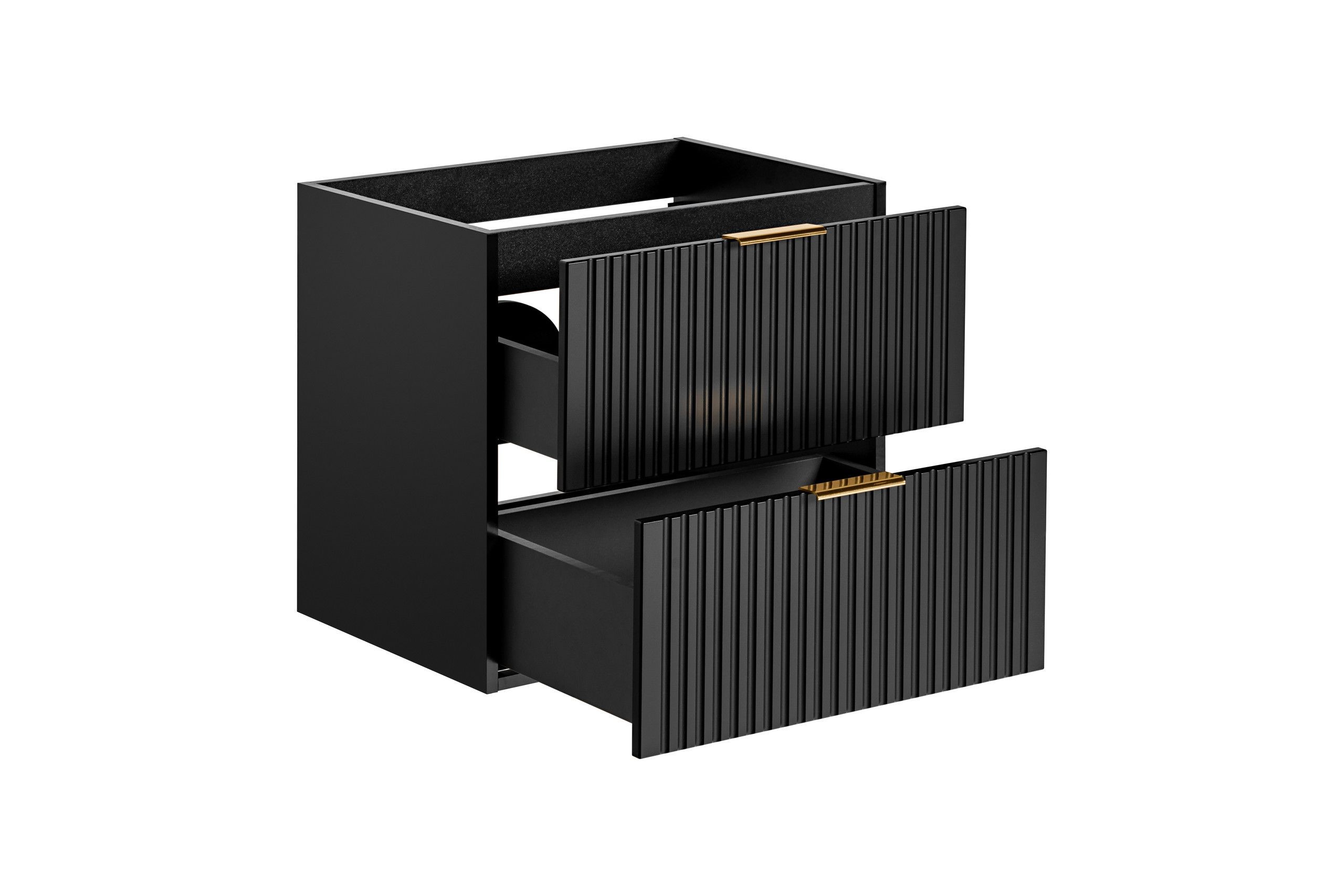 Comad Adel Black Kabinett 60x46x57 cm Unterschrank hängend schwarz ADEL BLACK 82-60-B-2S