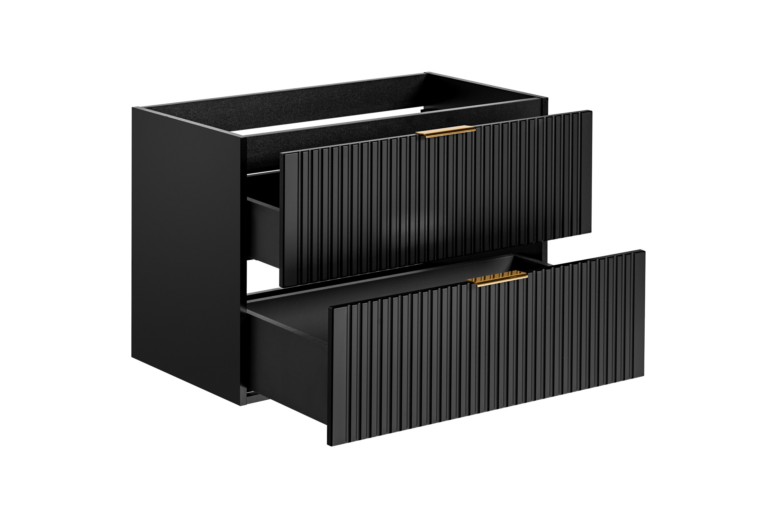 Comad Adel Black Kabinett 80x46x57 cm Unterschrank hängend schwarz ADEL BLACK  82-80-B-2S