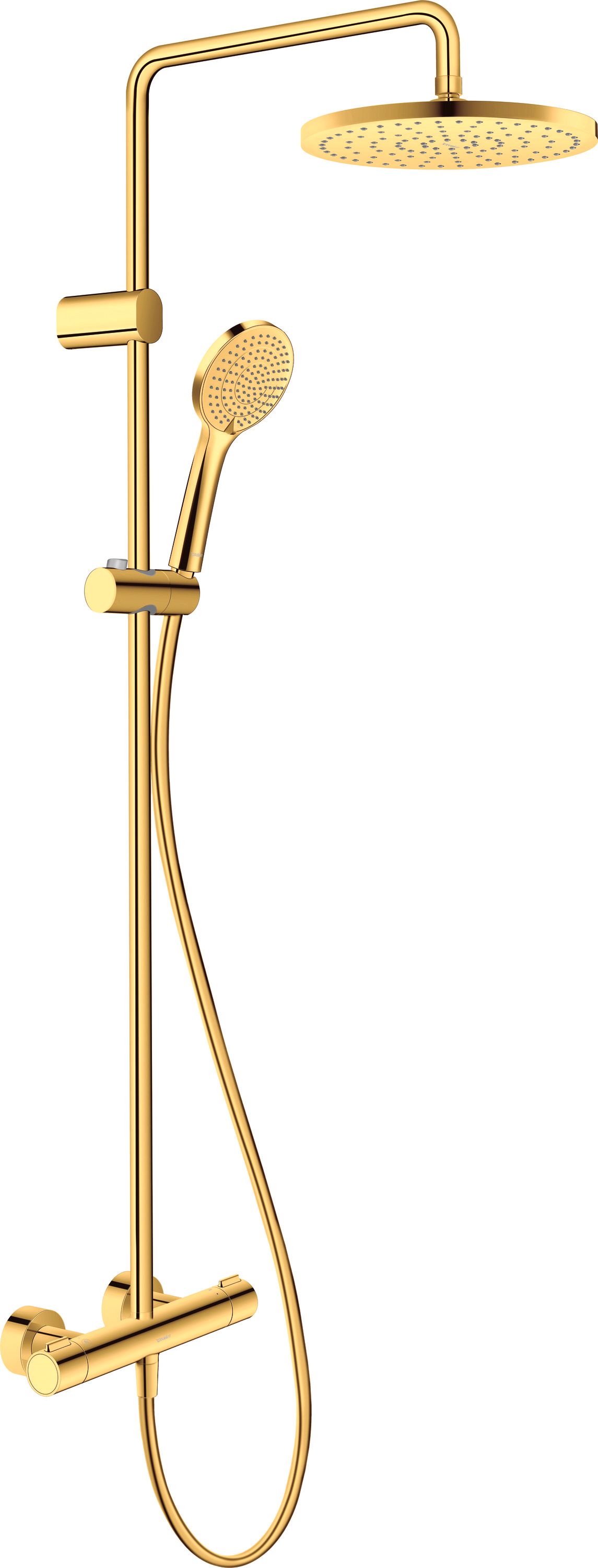 Duravit Shower Systems Duschset Wandmontage mit Thermostat gold TH4282008034