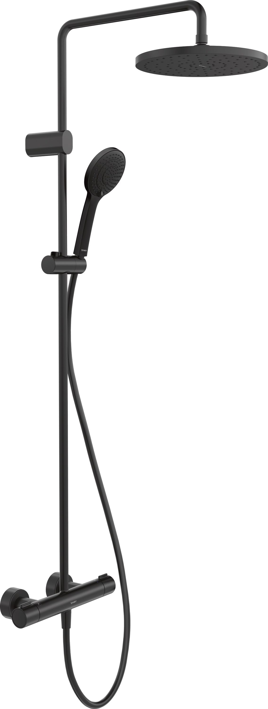 Duravit Shower Systems Duschset Wandmontage mit Thermostat schwarz TH4282008046