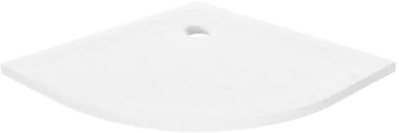 New Trendy Mild Stone Halbrunde Duschwanne 90x90 cm weiß B-0538