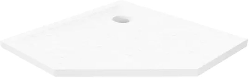 New Trendy Mild Stone Fünfeckige Duschwanne 90x90 cm weiß B-0540