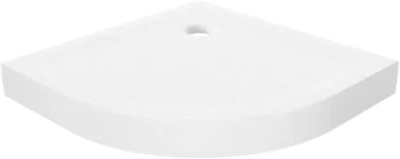 New Trendy Mild Stone Halbrunde Duschwanne 90x90 cm weiß B-0517