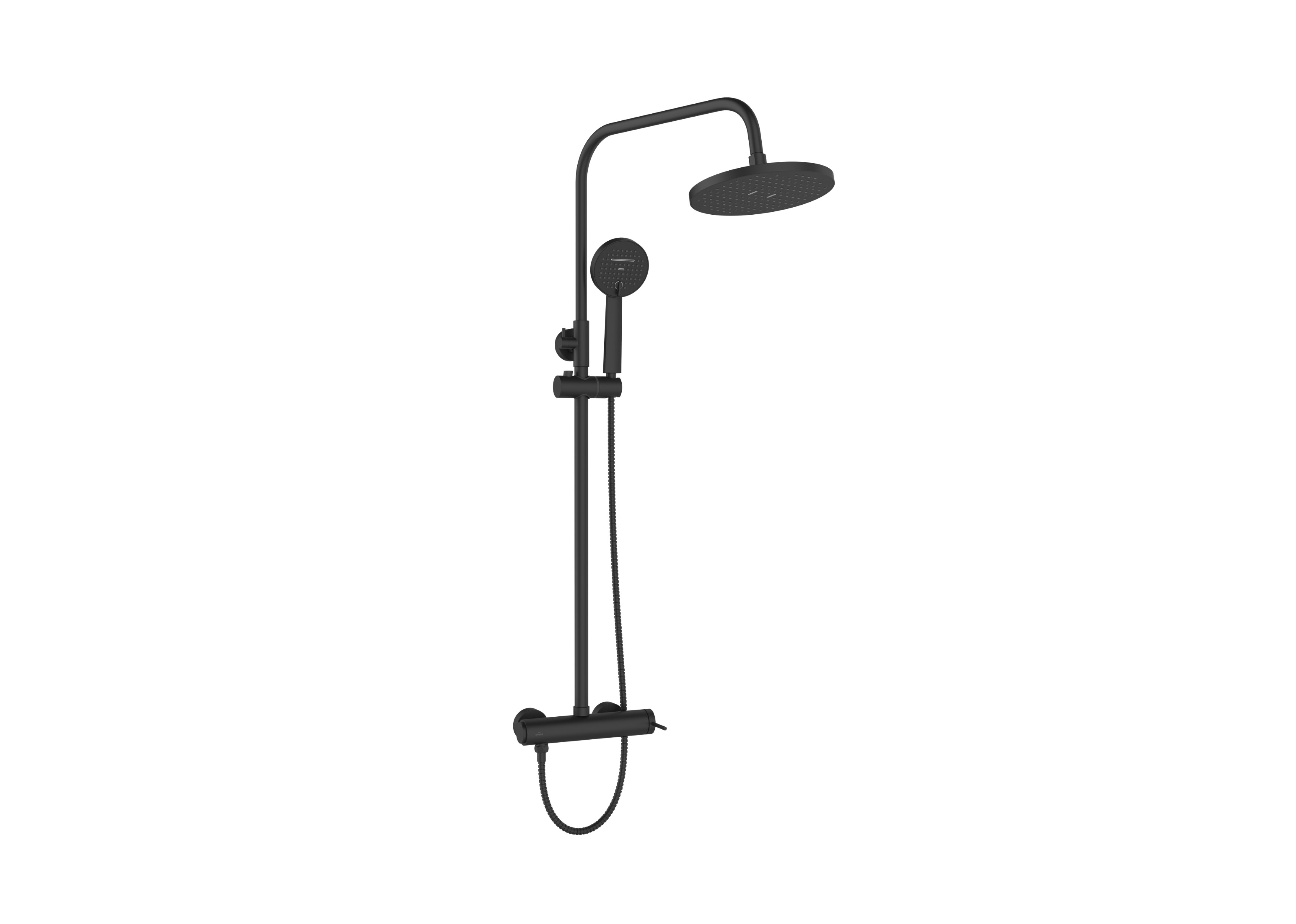 Invena Kalitea Duschset Wandmontage schwarz AU72004