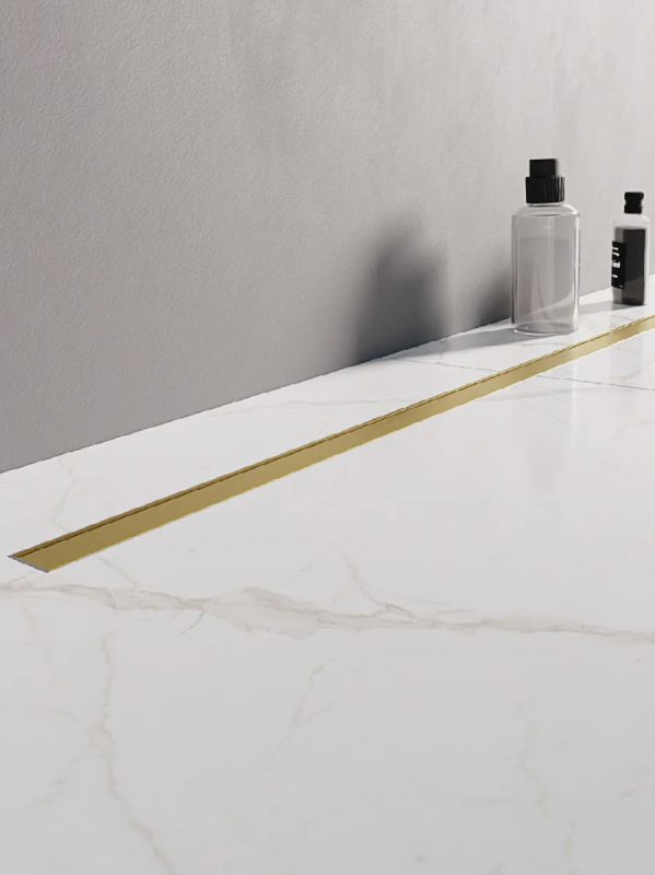 New Trendy Visio Slim Gold Linienablauf 80 cm gold OL-0083