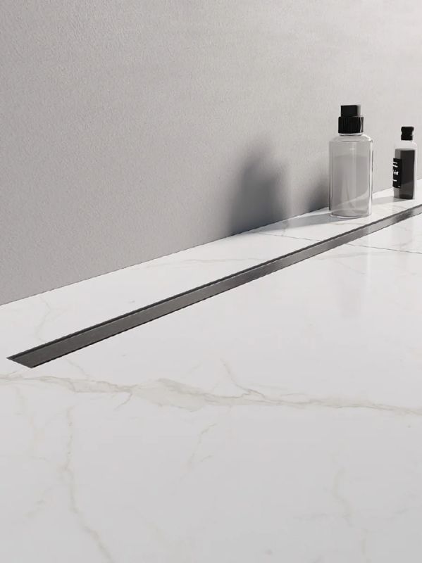 New Trendy Visio Slim Gunmetal Brushed Linienablauf 90 cm OL-0094