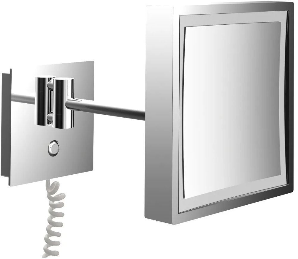 Emco Pure (LED) Kosmetikspiegel 20x20 cm quadratisch chrom 109406010
