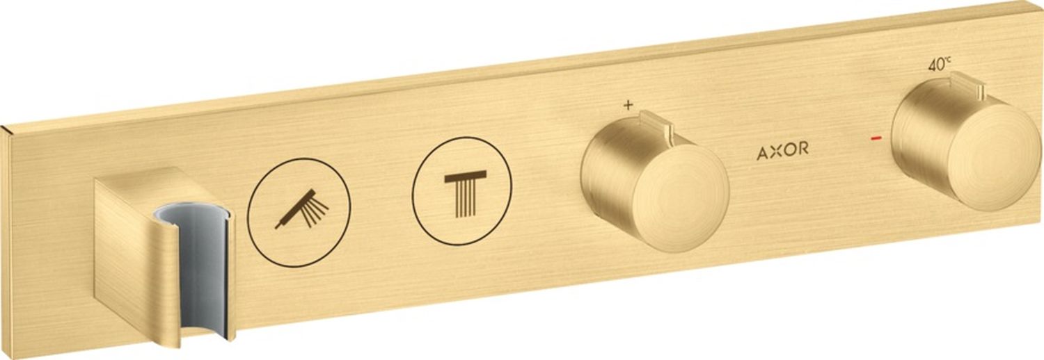 Axor ShowerSolutions Badewannen- und Duscharmatur Unterputz mit Thermostat gold 18355250