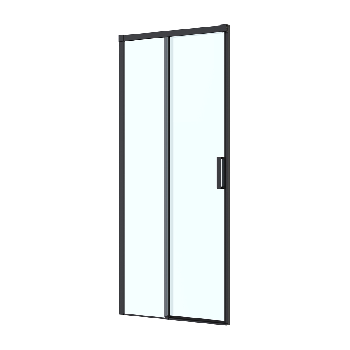 Oltens Breda Duschtüren 100 cm Schiebe- schwarz Matte/durchsichtiges Glas 21213300