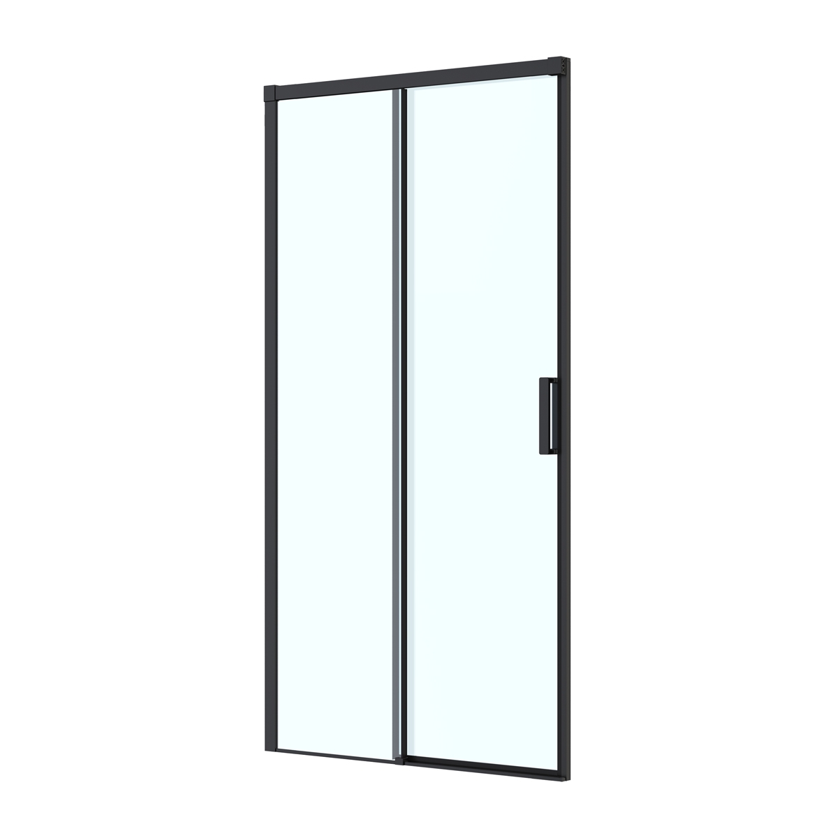 Oltens Breda Duschtüren 110 cm Schiebe- schwarz Matte/durchsichtiges Glas 21214300