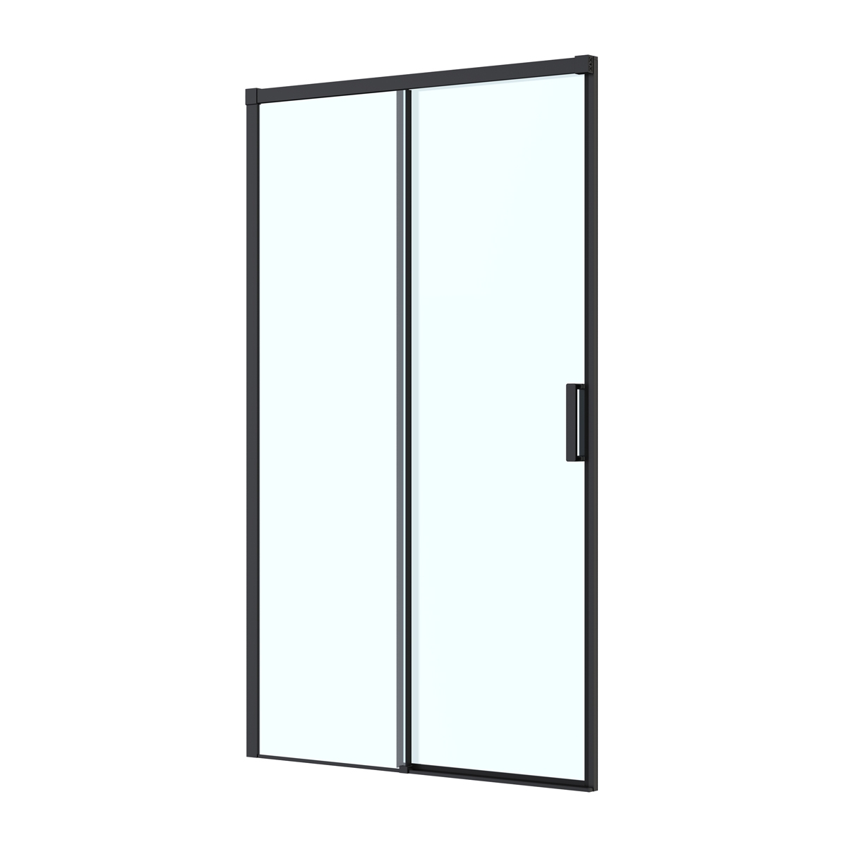 Oltens Breda Duschtüren 120 cm Schiebe- schwarz Matte/durchsichtiges Glas 21212300