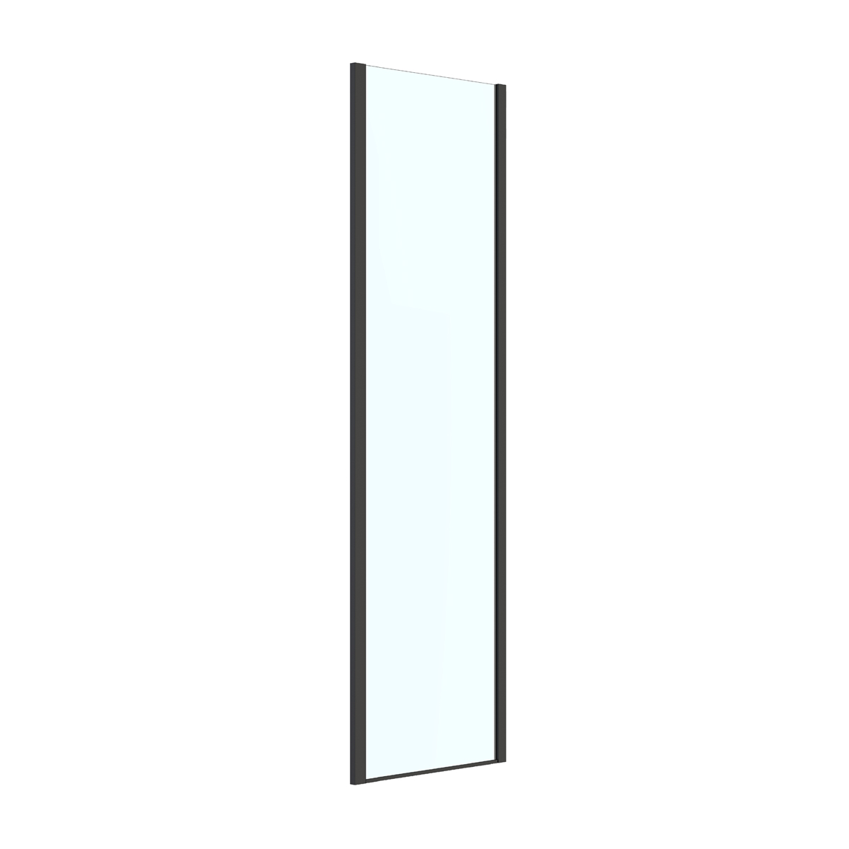 Oltens Breda Duschwand 80 cm schwarz Matte/durchsichtiges Glas 22104300