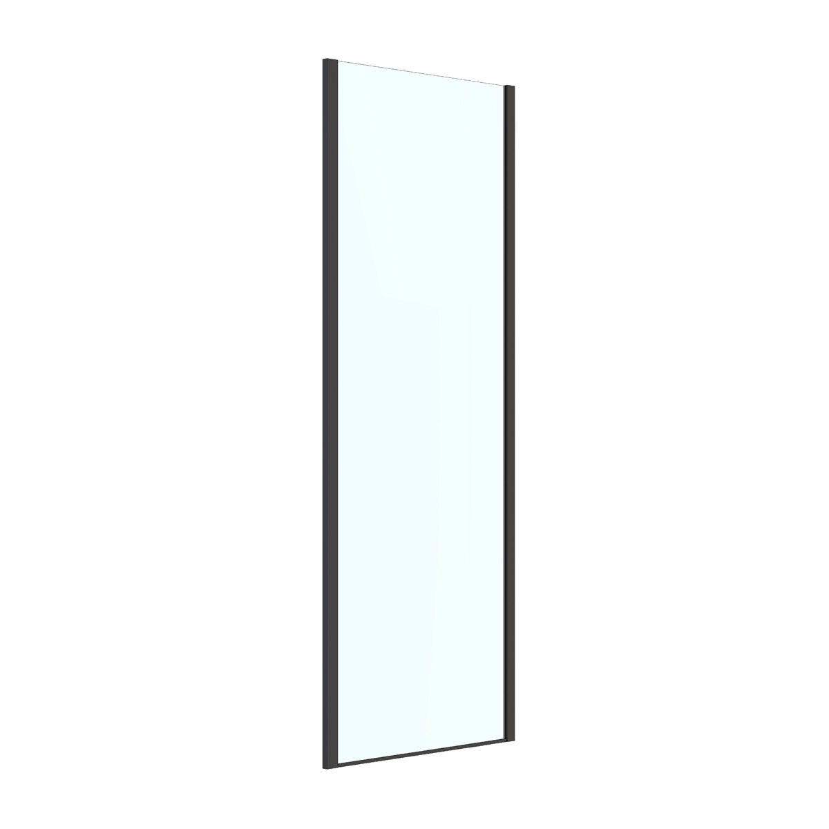 Oltens Breda Duschwand 90 cm schwarz Matte/durchsichtiges Glas 22105300