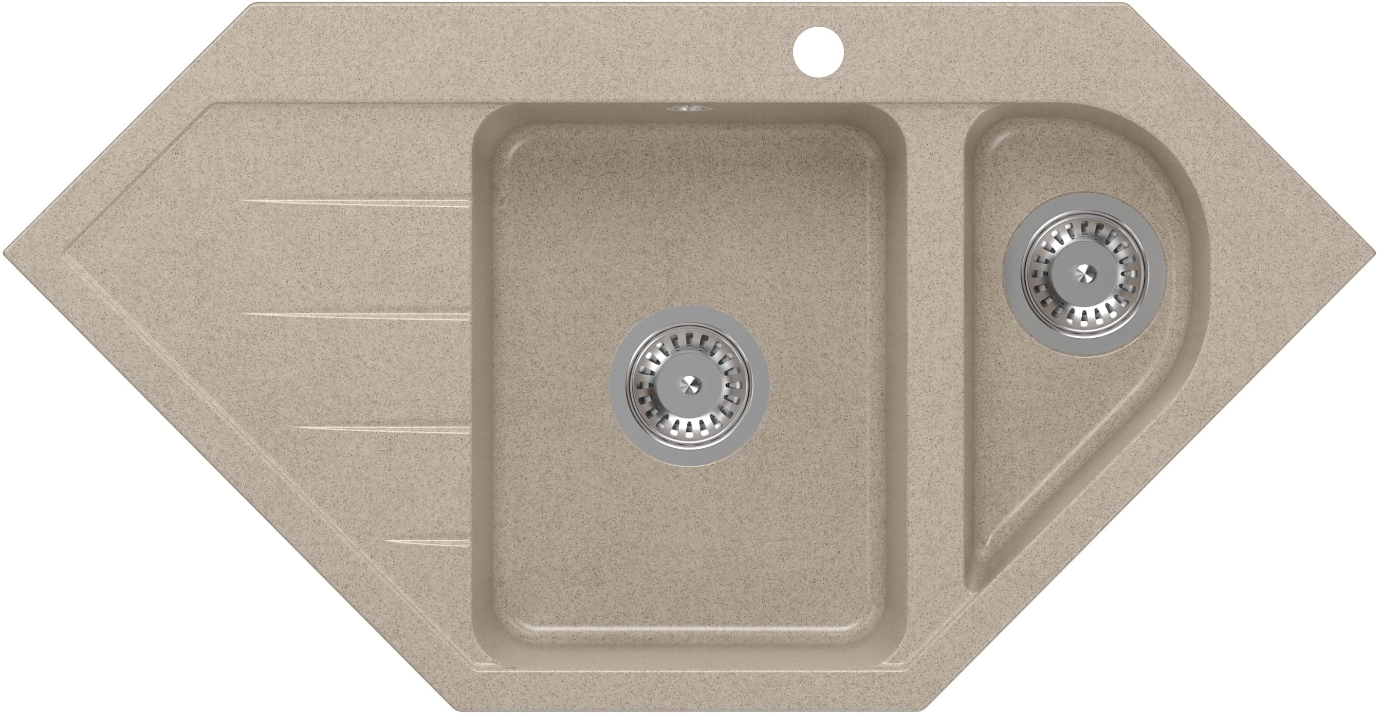 Quadron Rick GraniteQ-Spüle 95.5x49 cm beige HRQ9549BEZK