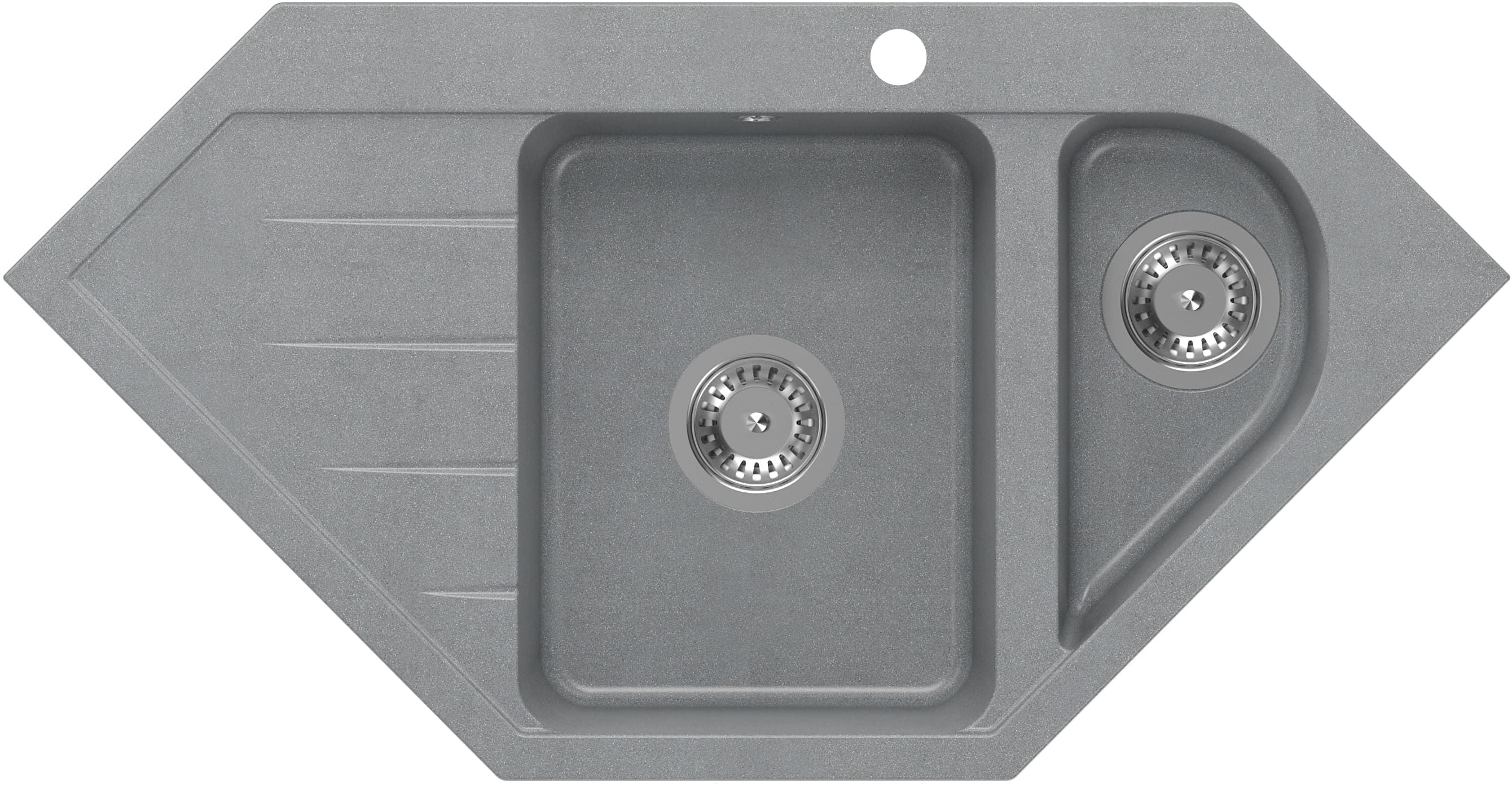 Quadron Rick GraniteQ-Spüle 95.5x49 cm grau/graphit/onyx HRQ9549SZK