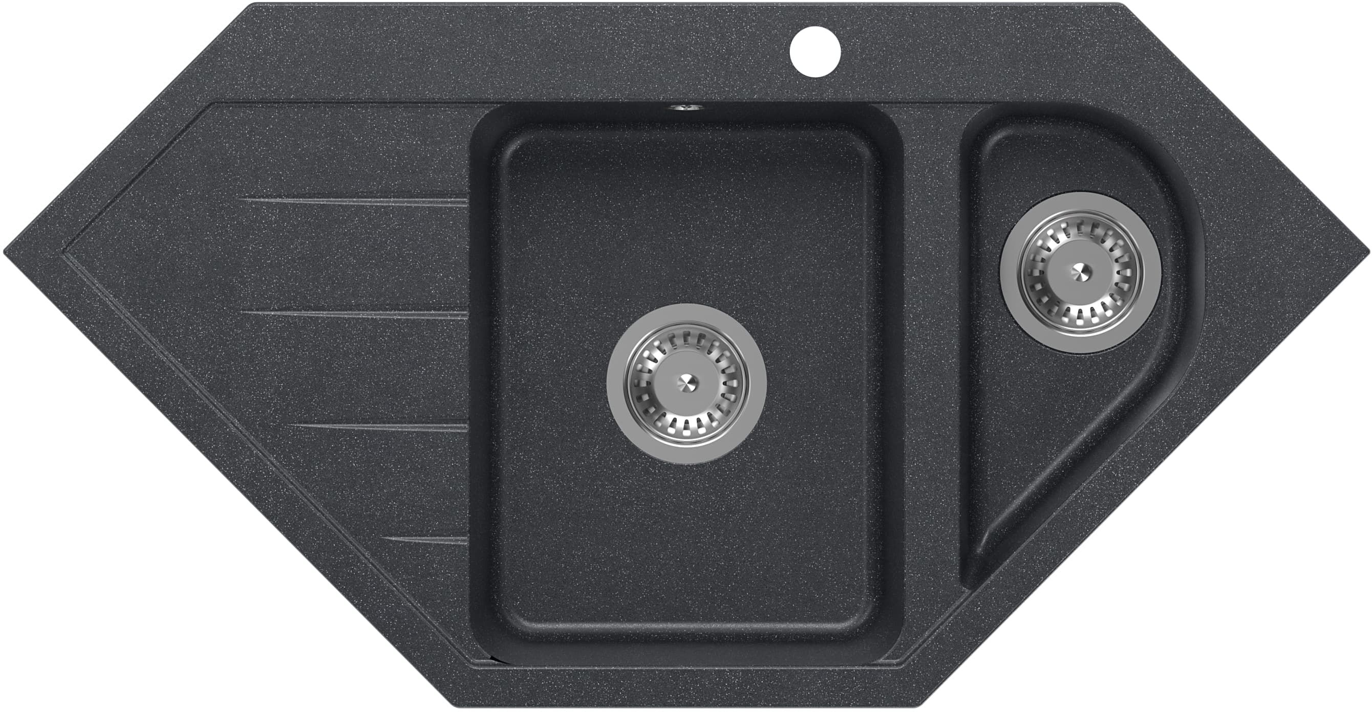 Quadron Rick GraniteQ-Spüle 95.5x49 cm schwarz HRQ9549CZK