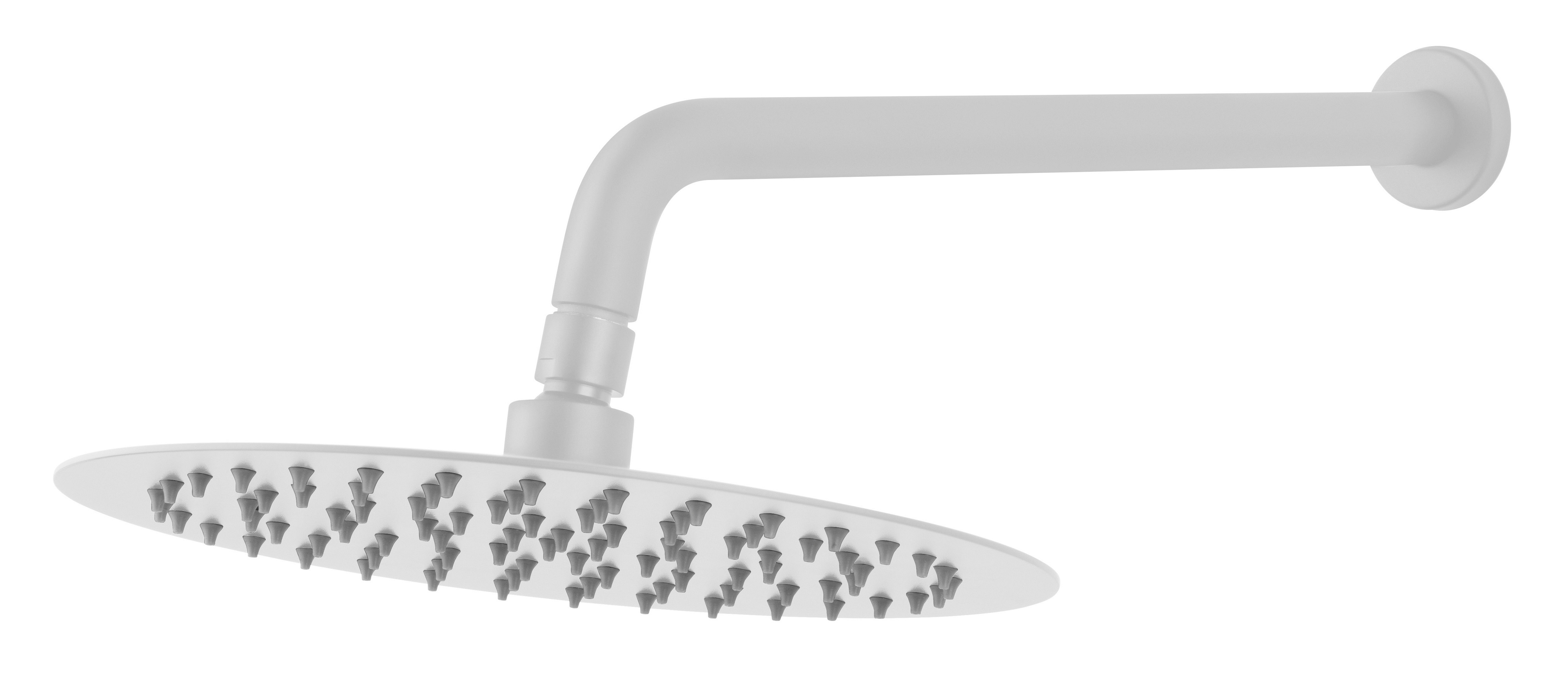 FDesign Inula Kopfbrause mit Arm 25x25 cm rund weiß FD8-513-33