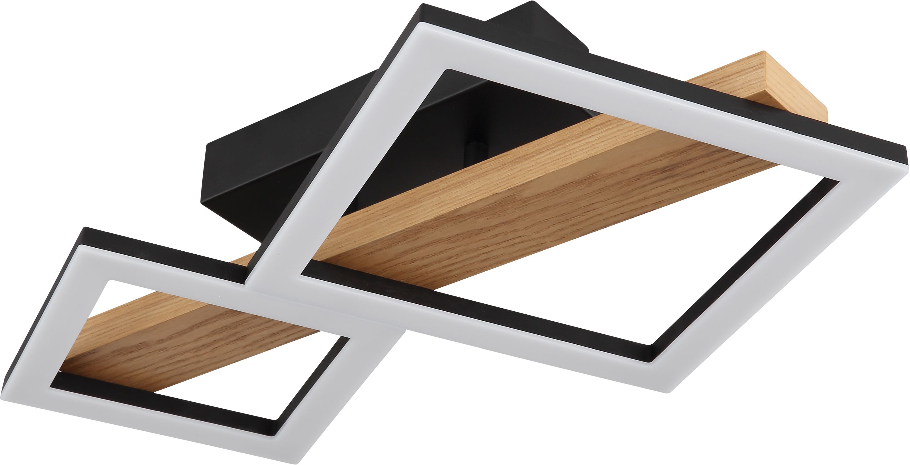 Globo Lighting Dustin Deckenlampe 2x19 W schwarz-holz 67288D