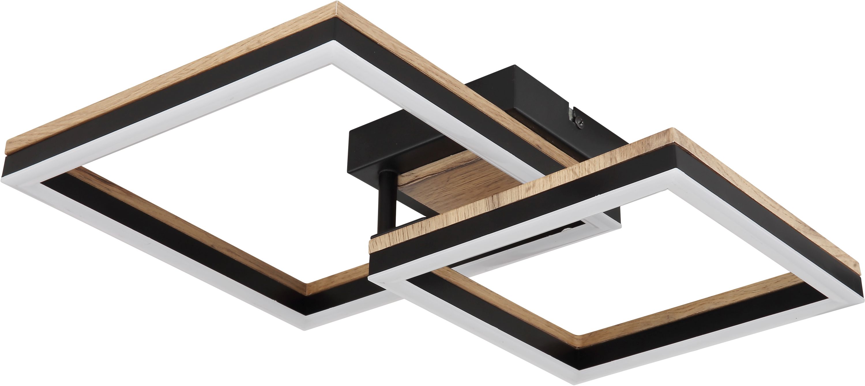 Globo Lighting Beatrix Deckenlampe 2x18 W schwarz-holz 67297D2